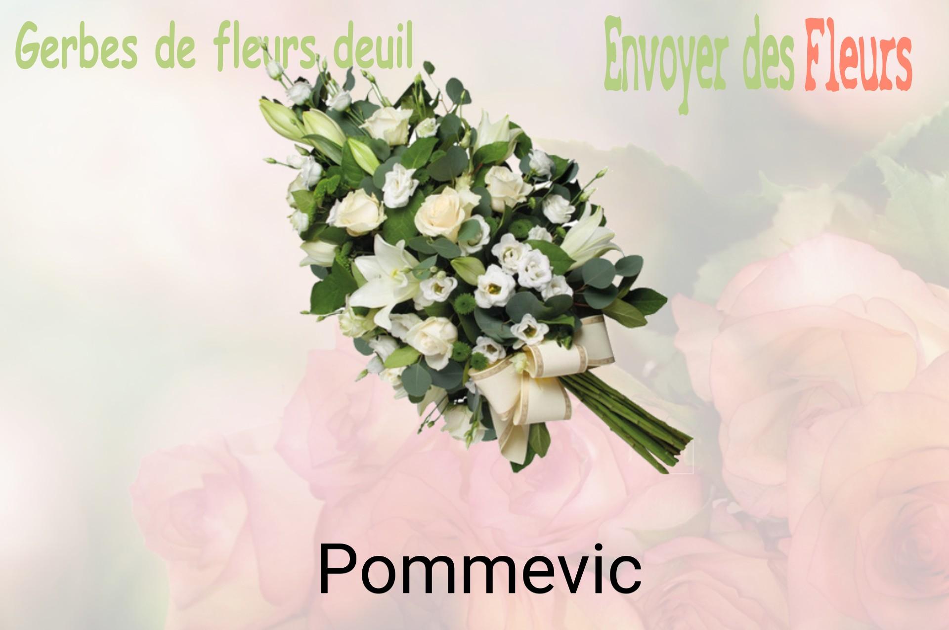 Gerbe de fleurs de deuil livrée à Pommevic